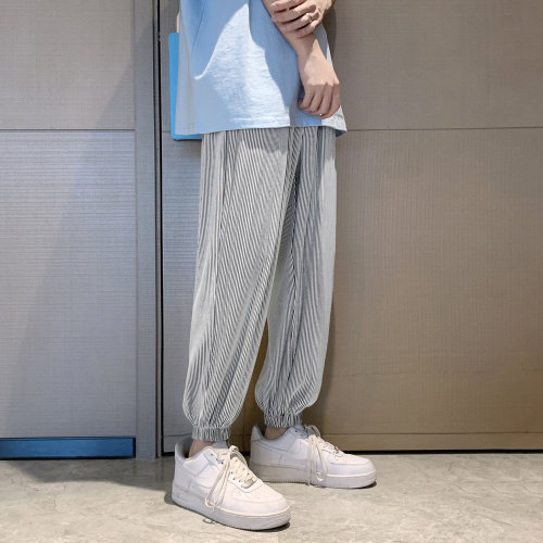 2023新款冰丝垂感休闲九分裤2011-特批32，男装休闲裤，星座718-1