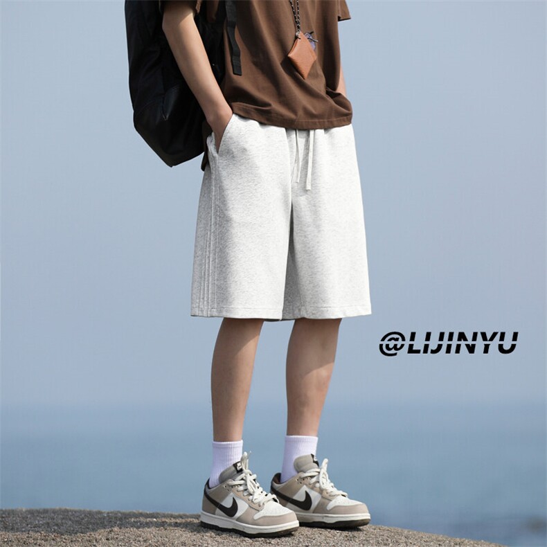 休闲百搭五分裤美式运动宽松重磅舒适运动裤XD1730-特批-27控48,男装牛仔裤,星座718