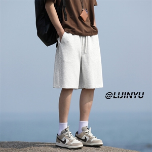 休闲百搭五分裤美式运动宽松重磅舒适运动裤XD1730-特批-27控48图片