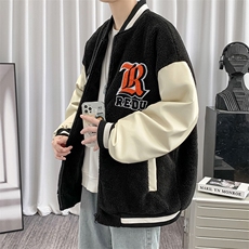 冬季港风棒球服棉衣外套时尚加厚羊羔绒棉衣男士8890-P115控价138，男装棉衣，电商A441-1