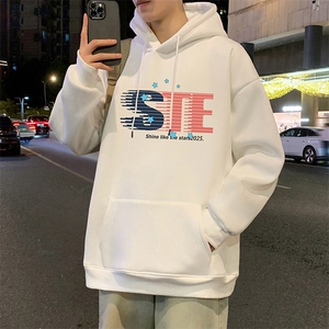 CM119卫衣男秋冬新款休闲美式外套ins宽松重磅纯棉大码长袖帽衫图片