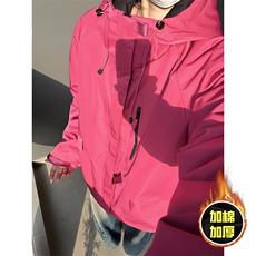 现货5W件冬季三防美式boxy解构连帽雪山冲锋衣棉衣男女棉服厚外套，男装夹克，电商A443
