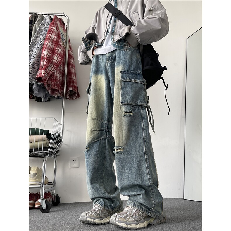 高街街头hiphop潮流设计工装牛仔裤百搭休闲裤N027-P55,男装牛仔裤,星座308B-2