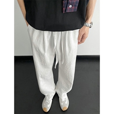 26新款薄款棉麻休闲长裤慵懒松弛感老钱风山本裤504-K887-P30，男装休闲裤，星座504