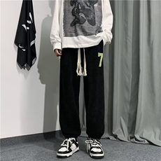 美式潮牌裤子男秋季宽男裤运动卫裤春秋束脚裤休闲长裤K2627-P35，男装休闲裤，星座412-3