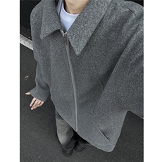 秋冬季新款750重磅毛呢拼接行政夹克JK4021P95控138，男装夹克，电商A072