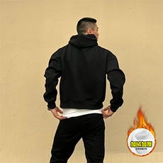 480G重磅加绒加厚硬挺boxy男女秋冬美式高街短款结构廓形连帽卫衣，男装卫衣，电商A486-1