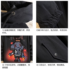 JK41221-P85加棉款-P115纯棉连帽夹克男士大码工装夹克男砖墙，男装夹克，电商A040A