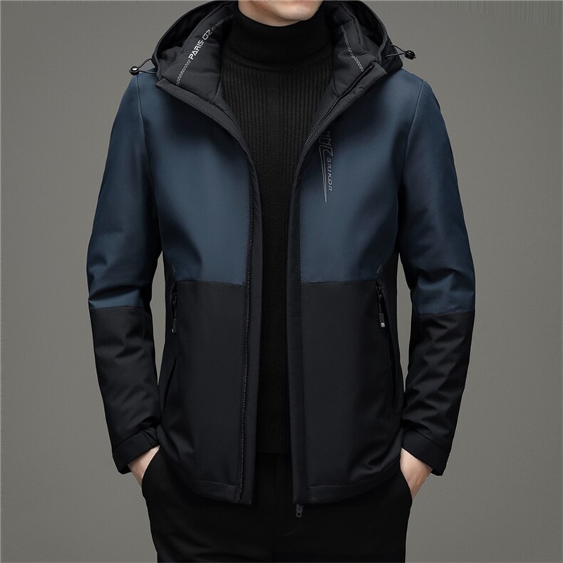 男中年可脱卸帽羽绒服灰鸭绒休闲保暖加厚外套爸爸装ZK21006-P270,男装羽绒服,电商B212（原钱塘6029）