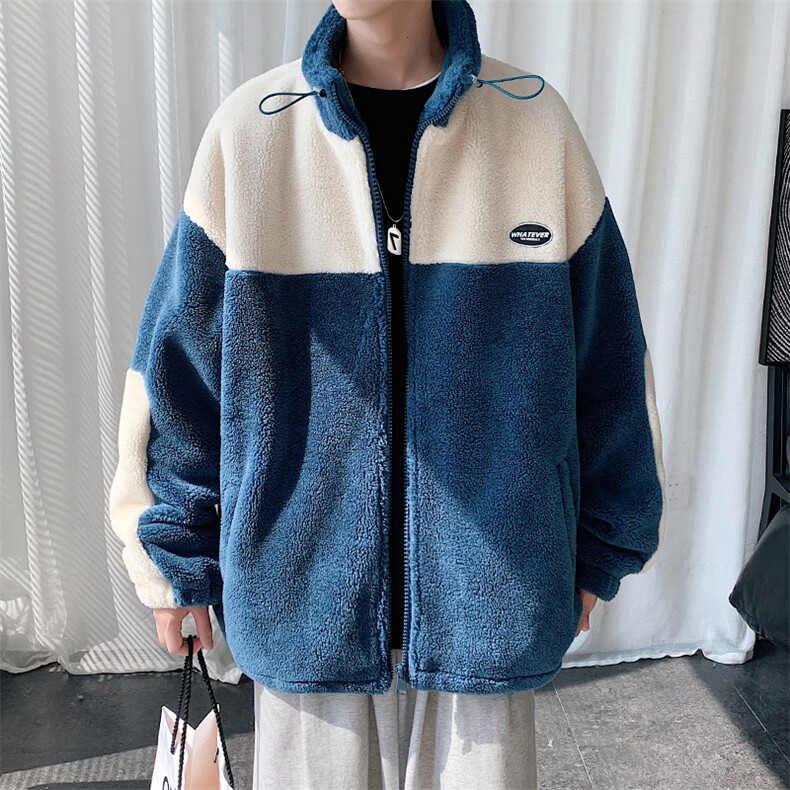 冬装学生加绒加厚棉衣港风潮羊羔绒宽松外套男女 910-P105控价138图片