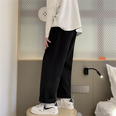 大码牛仔裤男潮牌ins直筒宽松夏季九分休闲裤子oversize美式街头，男装牛仔裤，星座1103-2