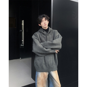 毛衣连帽毛衣男款秋冬穿搭潮牌cleanfit针织外套MY09543-P68图片