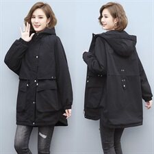 2020冬季新款中长款休闲加绒加厚派克服保暖舒适派克服，女装派克服，独衣靓