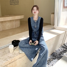 大量主推~秋季新款百搭气质牛仔套装2B237-6075-P175-K248，女装套装/套裙，2B237