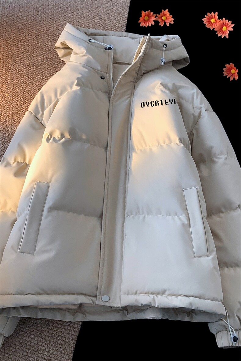 棉衣男冬季新款港风宽松连帽羽绒棉面包服学生棉服MF180-P69(现货,男装棉衣,星座214-3