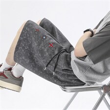 深度库存刺绣弯刀短裤染裤子P35控68，男装牛仔裤，电商D205