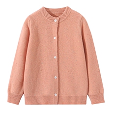 2025年秋季新款百搭男女同款七针彩点开衫，童装儿童羊毛衫，宏杨羊绒