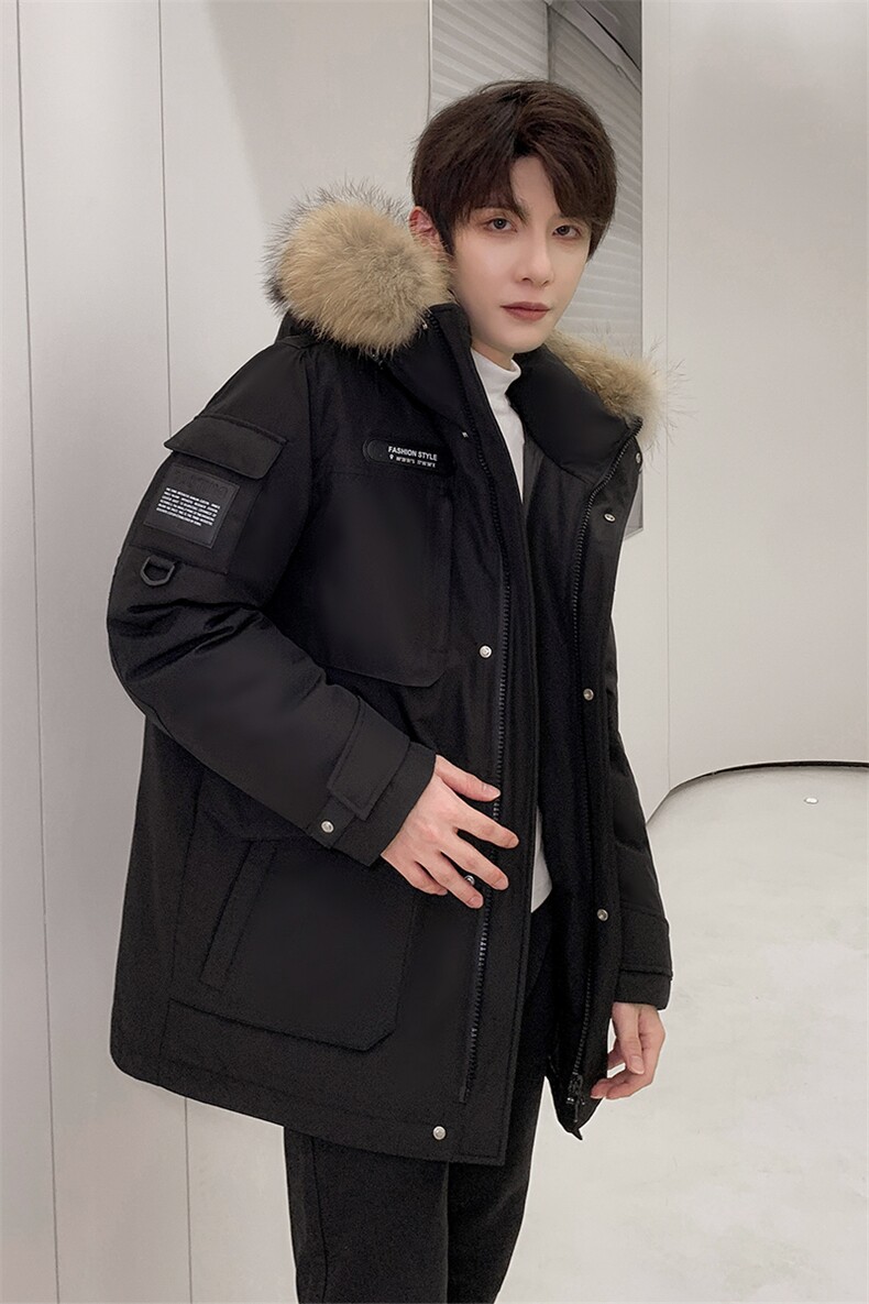 东北情侣款羽绒服外套男女款极寒零下38度潮服学生青年工装派克服,男装羽绒服,钱塘6003（原4033）