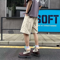 美式潮牌大口袋工装短裤男休闲设计感夏季速干薄款宽松大码五分裤，男装牛仔裤，星座1210-1
