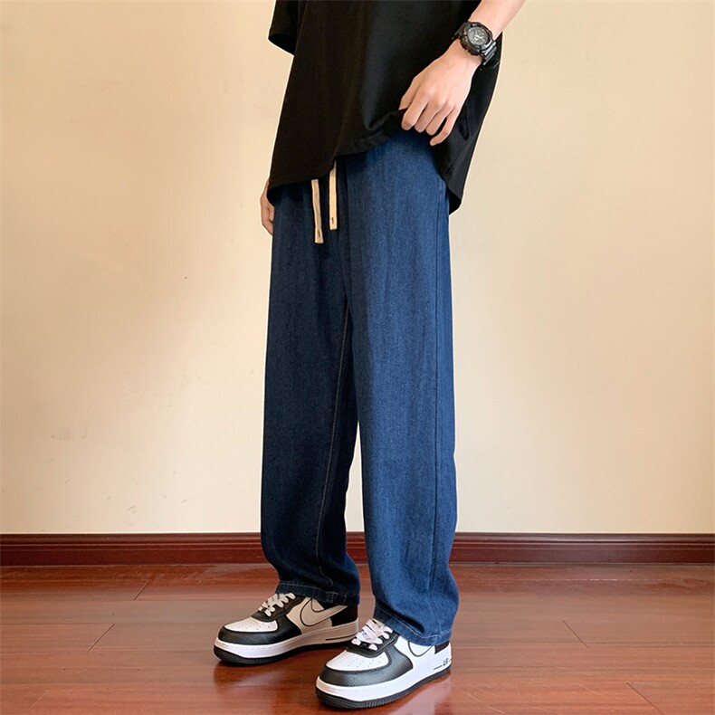牛仔裤男夏季款美式潮牌裤子休闲裤阔腿直筒N202*P35控58，男装牛仔裤，星座227-2