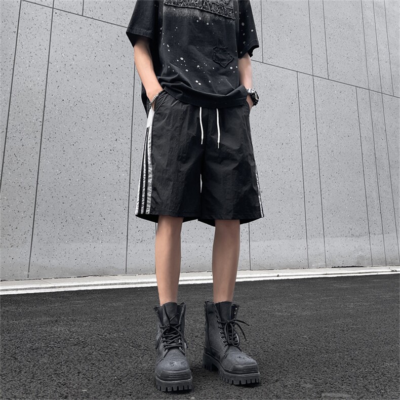 休闲短裤男士韩版潮条纹拼色运动2024夏季新款ins五分裤K5436-P28,男装牛仔裤,星座412-2