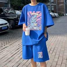 ！2025夏季新款男士华夫格短袖T恤百搭学生一套HTZ87P50，男装T恤，电商B220
