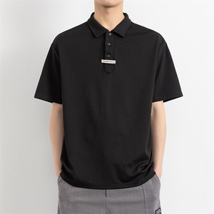 25068-特P50POLO衫男士珠地棉短袖2025夏季新款潮流修身翻领T恤图片