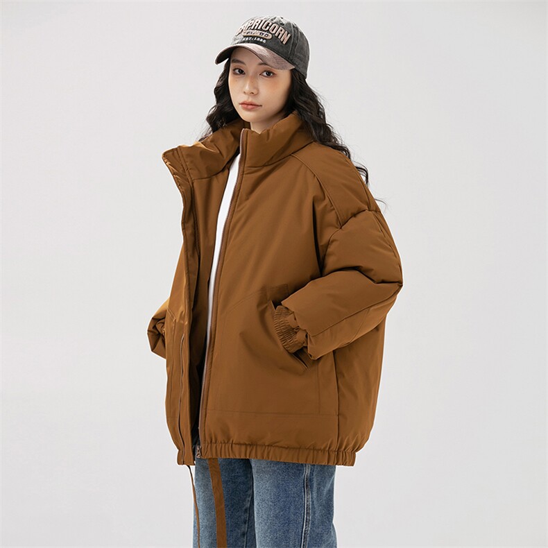 现货冬季美式休闲加厚雪山外套夹克立领纯色三防户外工装棉服,男装夹克,电商A486