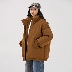 现货冬季美式休闲加厚雪山外套夹克立领纯色三防户外工装棉服，男装夹克，电商A486