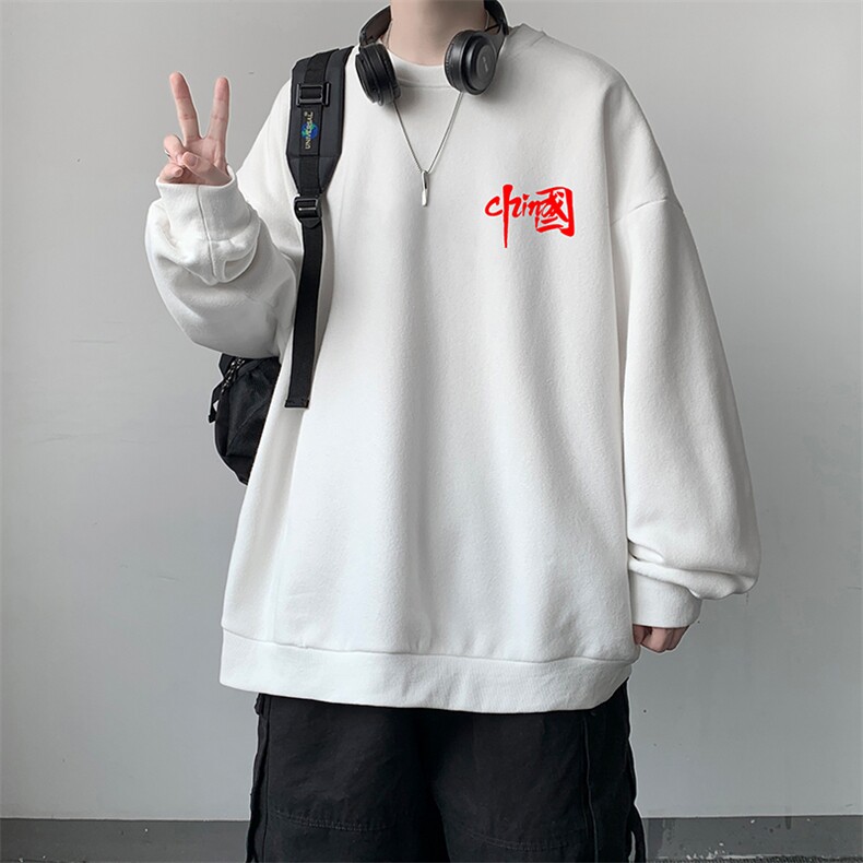圆领卫衣男大码加厚加绒长袖t恤男S6276-P28加绒款-P33,男装卫衣,电商A040