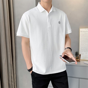 夏季短袖男刺绣满天星POLO衫T恤宽松休闲半袖上衣YD838-P40图片