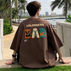DX025P30港风情侣短袖青少年学生百搭休闲潮流宽松T恤，男装T恤，星座1204-3