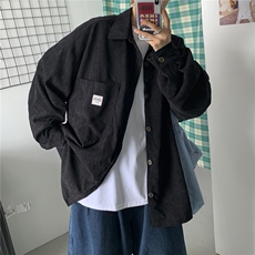 秋装灯芯绒外套长袖衬衫宽松衬衣情侣男女学生中性潮H202/P45，男装衬衫，钱塘713
