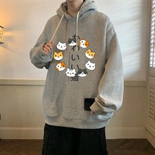 纯棉连帽卫衣男大码运动帽衫宽松薄WY2215-P35加绒款-P40，男装卫衣，电商A040