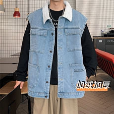 MJ227J-p68-限价98M-5XL抖音情侣棉马甲男外穿大码羊羔毛cityboy，女装马甲，星座116