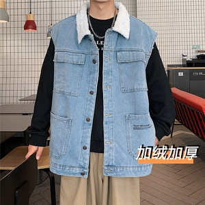 MJ227J-p68-限价98 M-5XL抖音情侣棉马甲男外穿大码羊羔毛cityboy图片