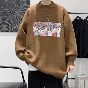 半高领毛衣男士大码针织衫男毛线衣男 M18250-P45 加绒款-P65图片