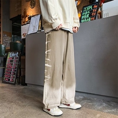 美式复古水洗扎染牛仔裤潮ulzzang裤子直筒宽松阔腿裤K4877-P46，男装休闲裤，星座512-2