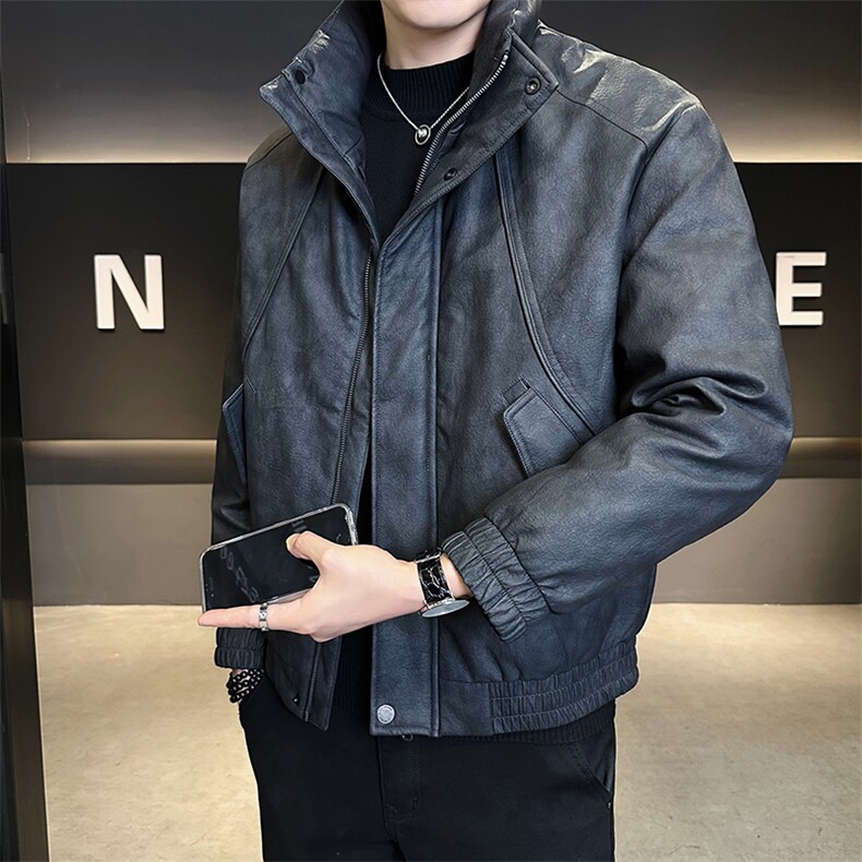 标50白鸭绒扎染皮羽绒服男冬季外套现货C317-Y9966-P215，男装羽绒服，电商C317