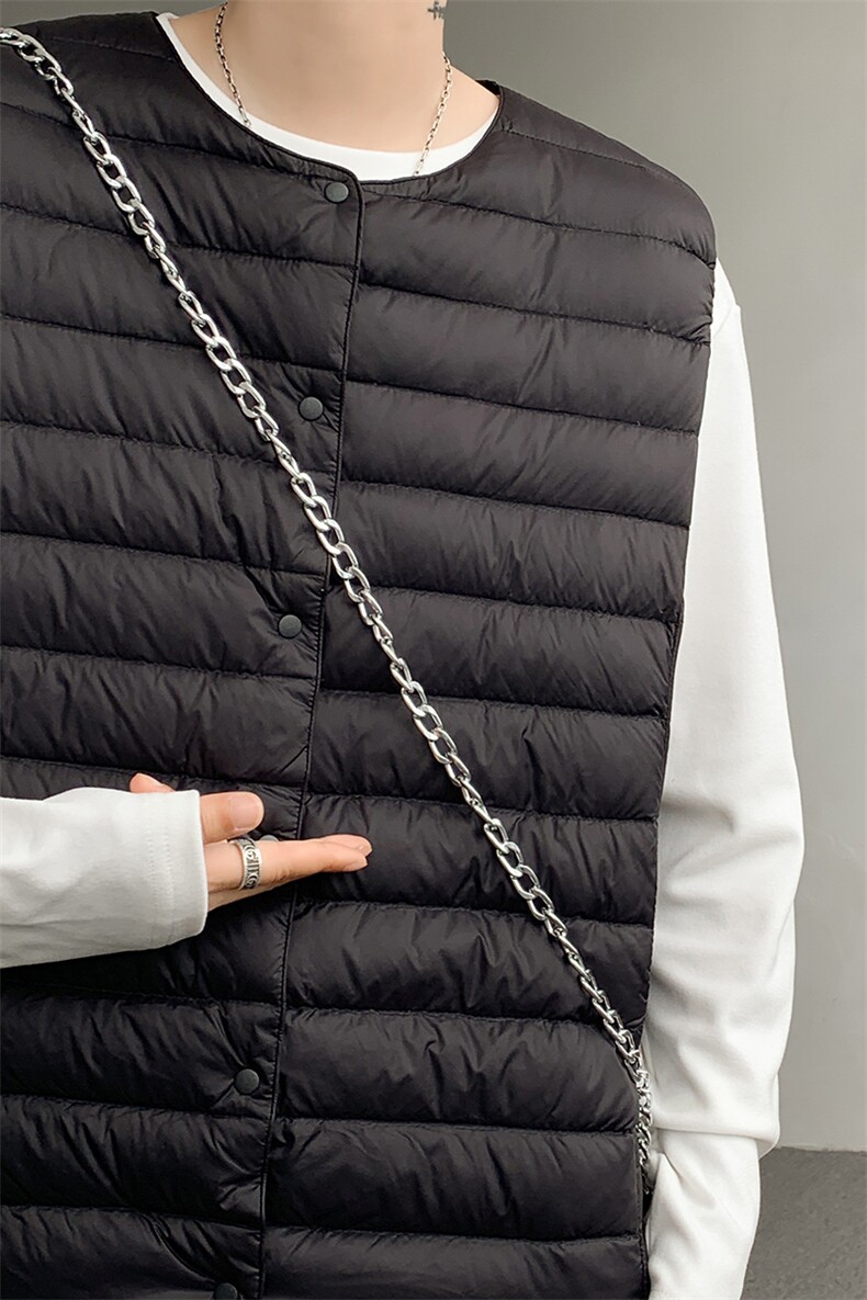 8XL-M轻薄羽绒服马甲男背心内胆90白鸭绒马夹外套YRFC07P98控138,男装背心/马甲,电商D206-1