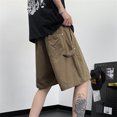 美式街头复古工装短裤夏季小众设计宽松休闲五分裤现货K7971-P32，男装牛仔裤，星座512-3