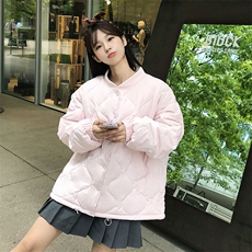 A460-P88菱格新款棉服宽松显瘦时尚短款学生外套，男装棉衣，星座911