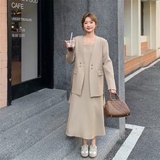 [现货】新款西装吊带连衣裙两件套A853P165K228，女装套装/套裙，2C269