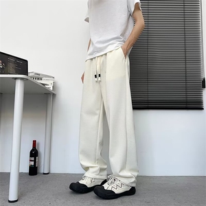 弯刀裤子男款2025新款春秋潮流ins直筒休闲裤男士宽松百搭阔腿裤图片