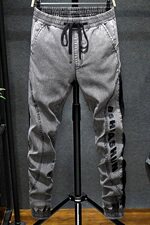M-9XL男大码弹力束脚牛仔裤5032-1_209-P65，男装牛仔裤，星座1516-1