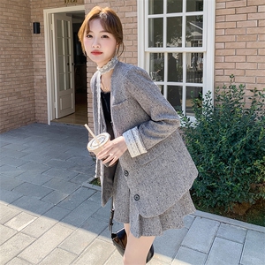 蕾丝拼接小香风套装裙女2025春季新款高级感气质名媛半身裙两件套图片