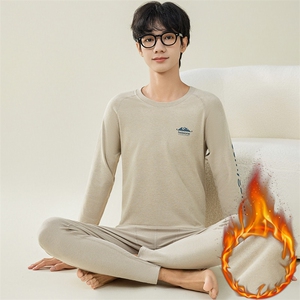 男士秋衣秋裤休闲薄款情侣保暖内衣套装两件套TZ2530-P42图片