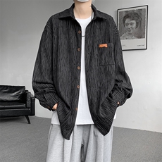 现货CS10077-P40控68秋季抖音港风高品质百搭立领衬衫，男装衬衫，电商A059