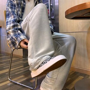 男青春流行细条裤高街ins潮牌休闲裤K22P32图片