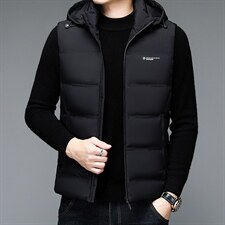 2022高品质冬装连帽羽绒服90鸭绒保暖马甲男士背心SQ1057-P170，男装羽绒服，星座1105-3